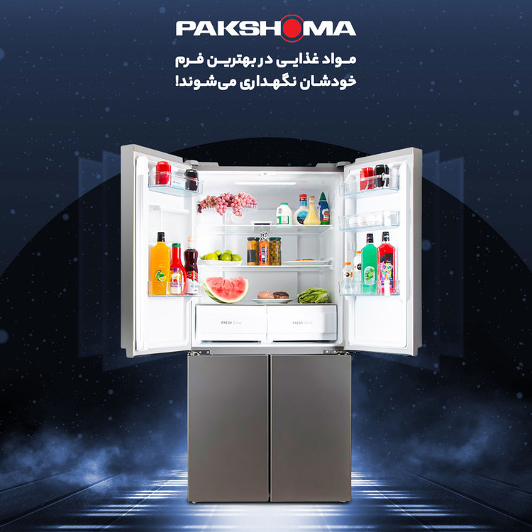 یخچال فریزر ساید بای ساید 19 فوت پاکشوما مدل 4D RDP 530 X