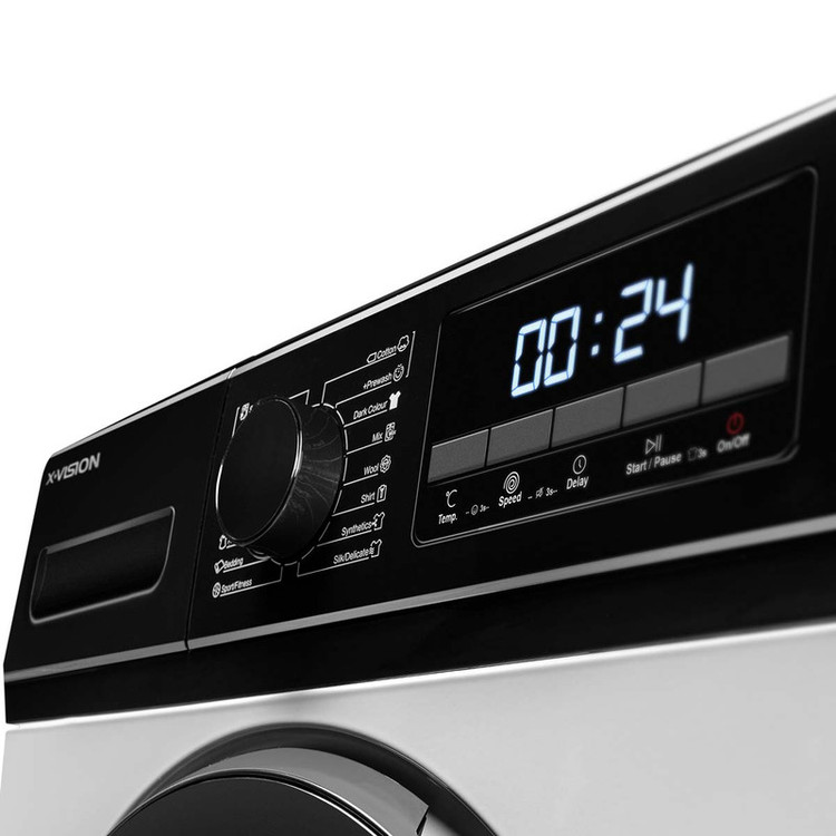 ماشین لباسشویی ایکس ویژن مدل TM84-ASBL ظرفیت 8 کیلوگرم