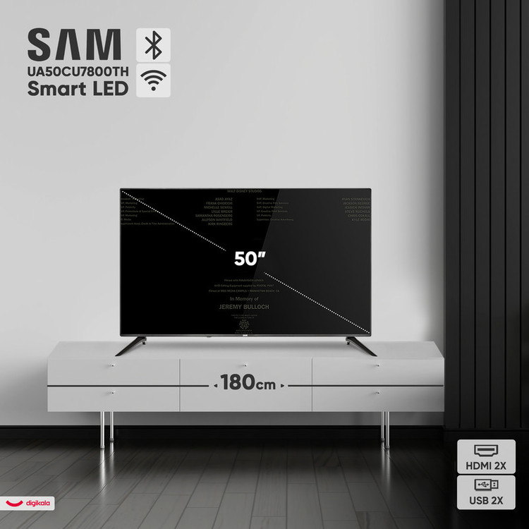تلویزیون 50 اینچ ال ای دی هوشمند سام مدل UA50CU7800TH