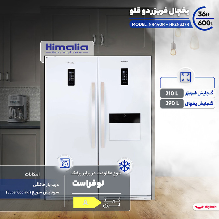 یخچال فریزر دوقلو 36 فوت هیمالیا مدل رومانو پلاس W