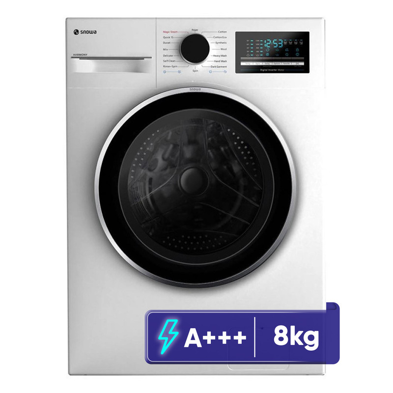 ماشین لباسشویی 8 کیلوگرم اتوماتیک اسنوا مدل SWM-B80W